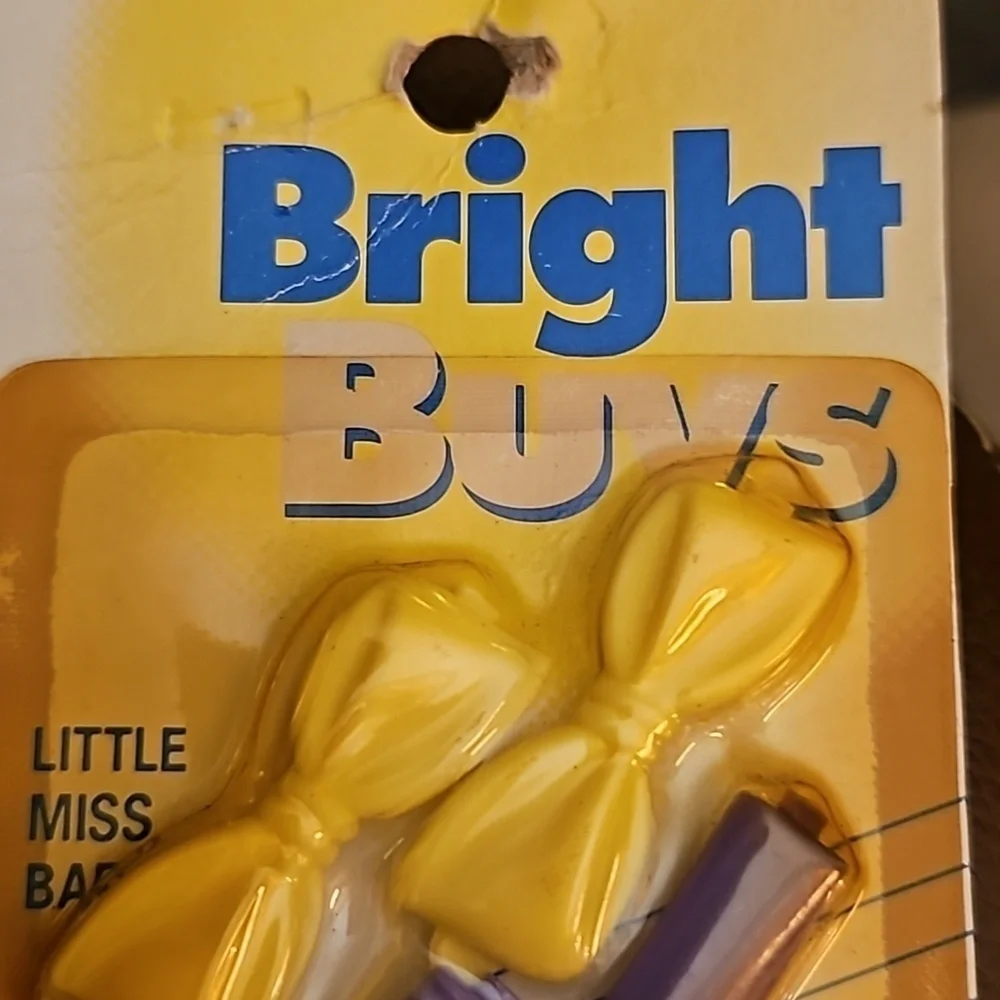 VTG BRIGHT BUYS 1970s Deadstock Plastic Bows Floral and Bar Barrettes